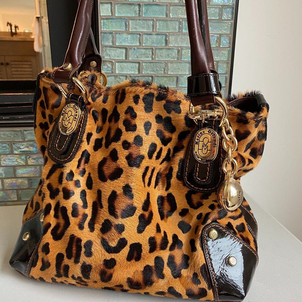 Marino Orlandi Cheetah Calfhair Handbag!